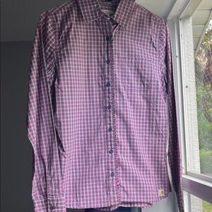 Carhartt Women’s Purple Plaid Long-Sleeve Button Shirt NWOT